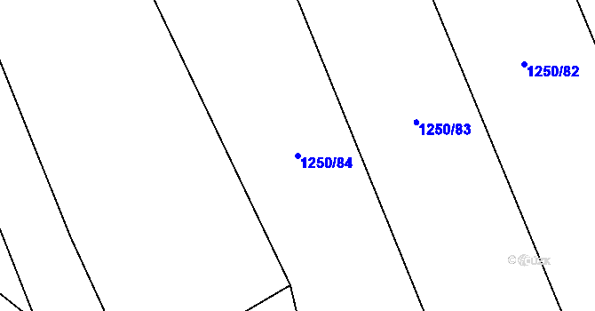 Parcela st. 1250/84 v KÚ Násedlovice, Katastrální mapa