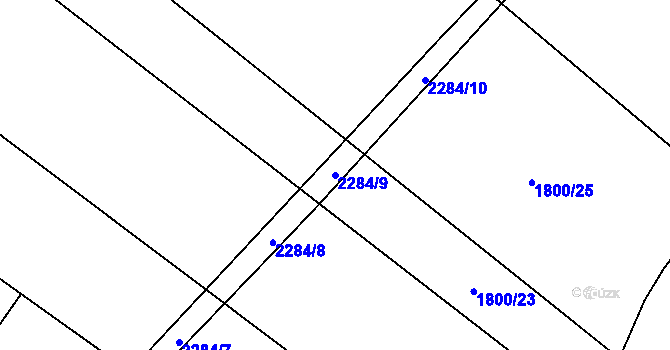Parcela st. 2284/9 v KÚ Násedlovice, Katastrální mapa