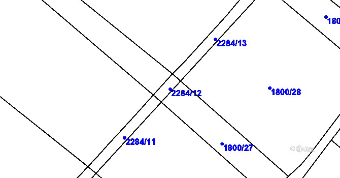 Parcela st. 2284/12 v KÚ Násedlovice, Katastrální mapa