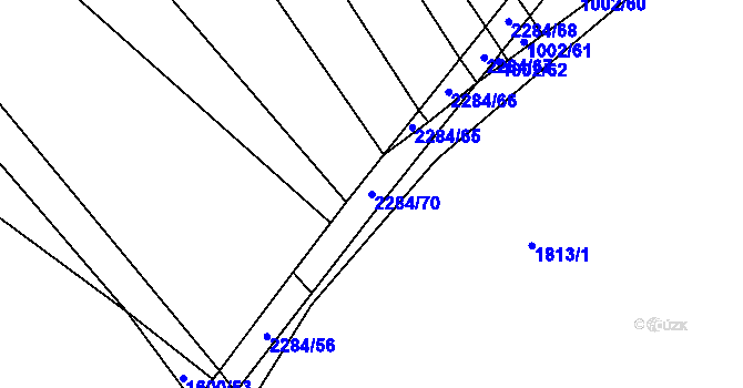Parcela st. 2284/70 v KÚ Násedlovice, Katastrální mapa