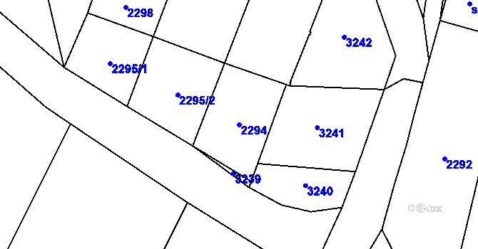 Parcela st. 2294 v KÚ Našiměřice, Katastrální mapa