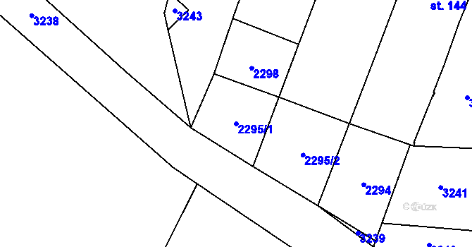 Parcela st. 2295/1 v KÚ Našiměřice, Katastrální mapa