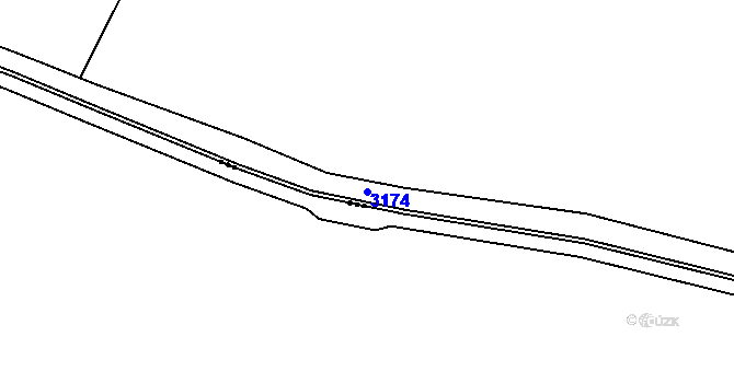 Parcela st. 3174 v KÚ Našiměřice, Katastrální mapa