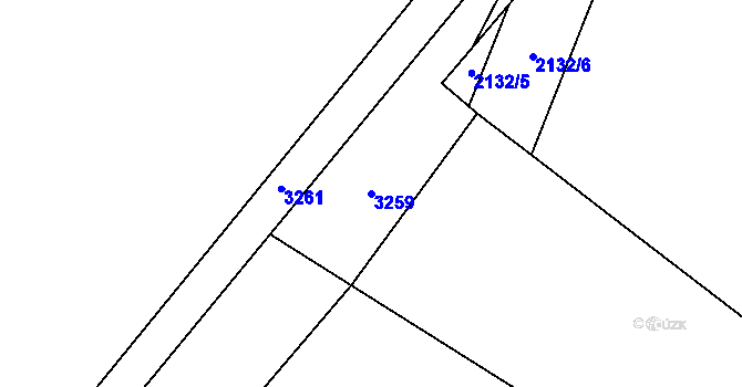 Parcela st. 3259 v KÚ Našiměřice, Katastrální mapa