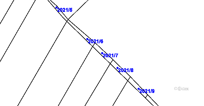 Parcela st. 2021/7 v KÚ Návojná, Katastrální mapa
