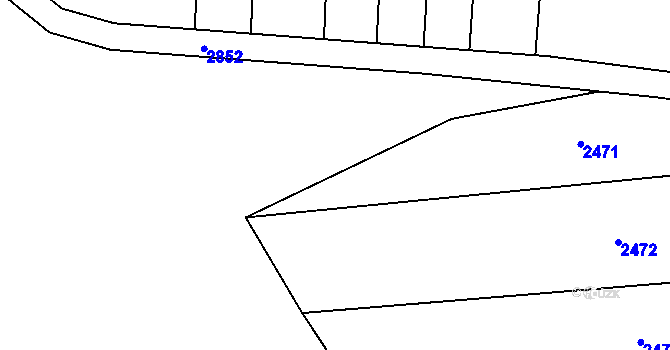 Parcela st. 223/12 v KÚ Návojná, Katastrální mapa