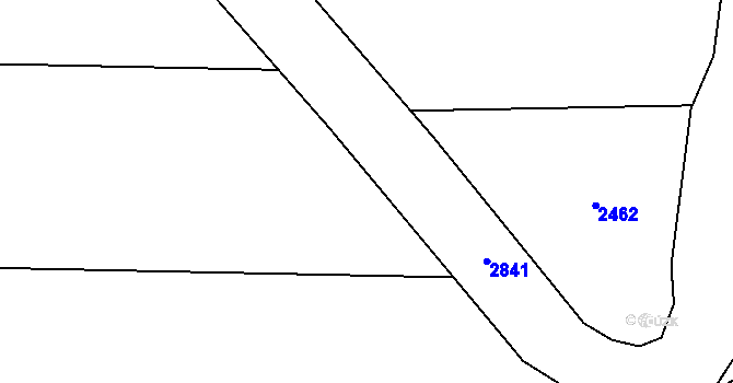 Parcela st. 423/21 v KÚ Návojná, Katastrální mapa