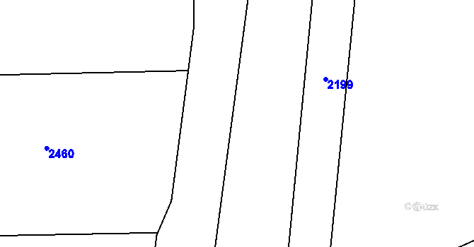Parcela st. 423/38 v KÚ Návojná, Katastrální mapa