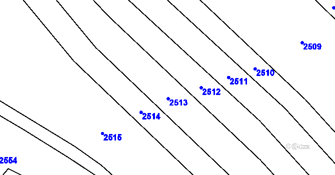 Parcela st. 703/4 v KÚ Návojná, Katastrální mapa