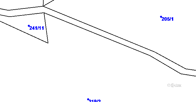 Parcela st. 206 v KÚ Nebahovy, Katastrální mapa