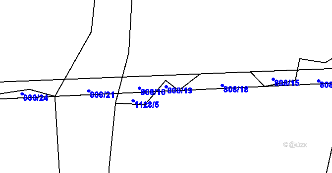 Parcela st. 808/19 v KÚ Nebahovy, Katastrální mapa