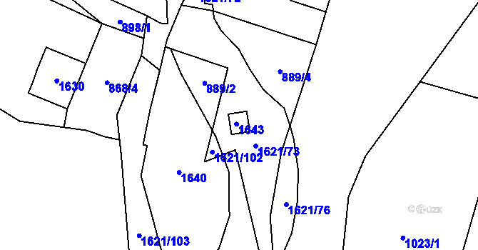 Parcela st. 565 v KÚ Nebory, Katastrální mapa
