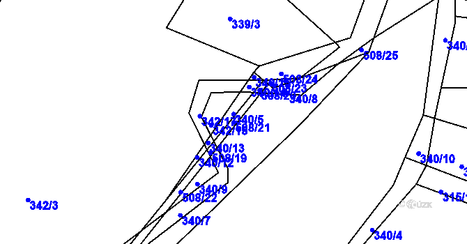 Parcela st. 508/21 v KÚ Nebovidy, Katastrální mapa