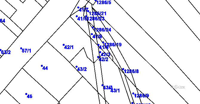 Parcela st. 42/3 v KÚ Nebovidy u Brna, Katastrální mapa