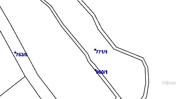 Parcela st. 771/1 v KÚ Lhota u Nečemic, Katastrální mapa