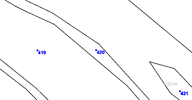 Parcela st. 420 v KÚ Nečín, Katastrální mapa