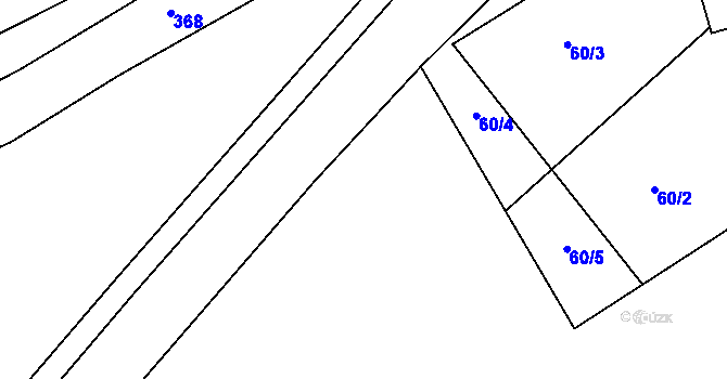 Parcela st. 58 v KÚ Hrad Nečtiny, Katastrální mapa