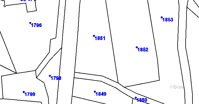 Parcela st. 177 v KÚ Nečtiny, Katastrální mapa