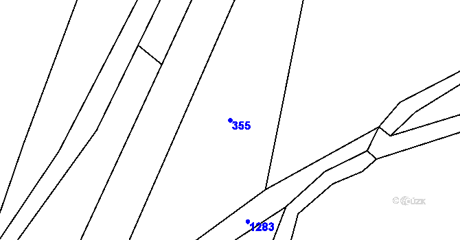 Parcela st. 355 v KÚ Nečtiny, Katastrální mapa