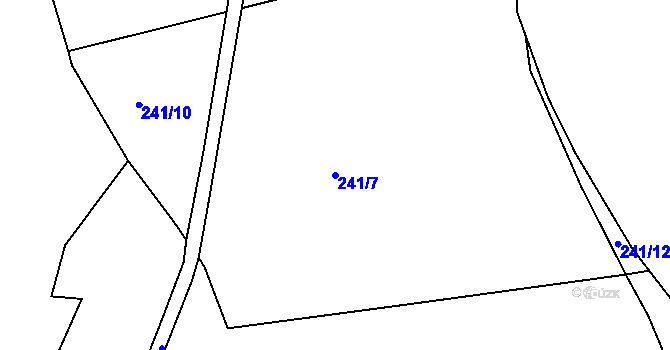 Parcela st. 241/7 v KÚ Plachtín, Katastrální mapa