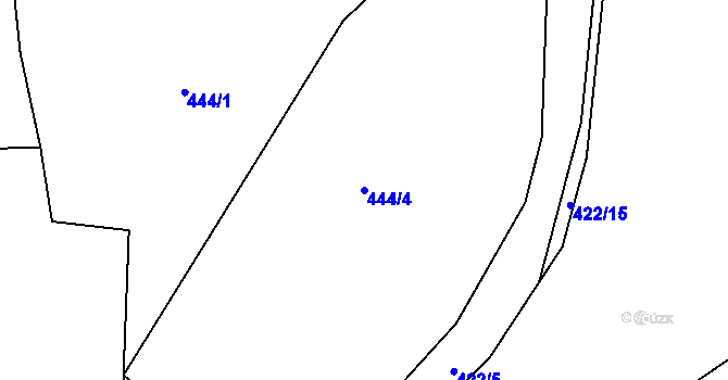 Parcela st. 444/4 v KÚ Nedabyle, Katastrální mapa