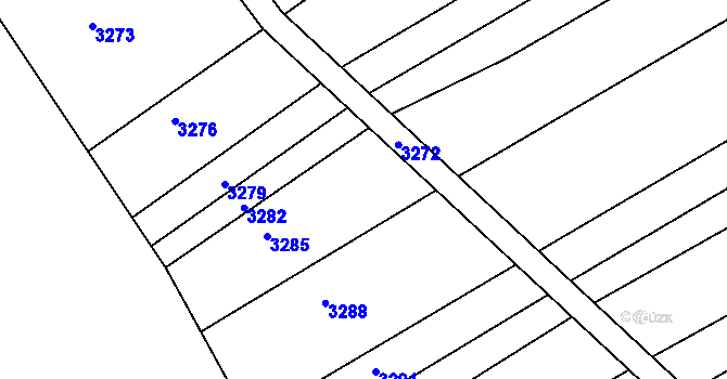 Parcela st. 211/2 v KÚ Nedachlebice, Katastrální mapa