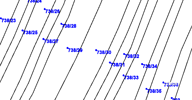 Parcela st. 738/30 v KÚ Nedachlebice, Katastrální mapa