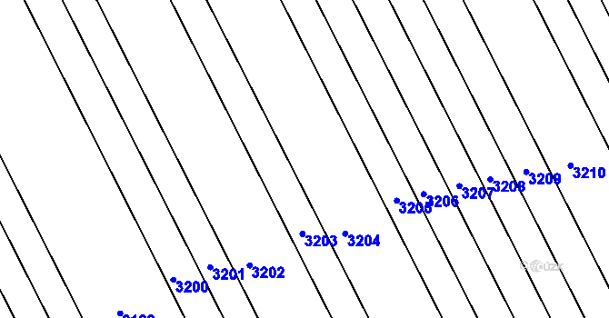 Parcela st. 34 v KÚ Nedachlebice, Katastrální mapa