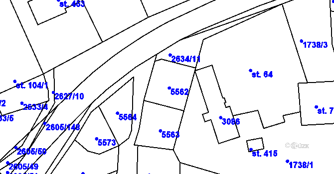 Parcela st. 78 v KÚ Nedachlebice, Katastrální mapa