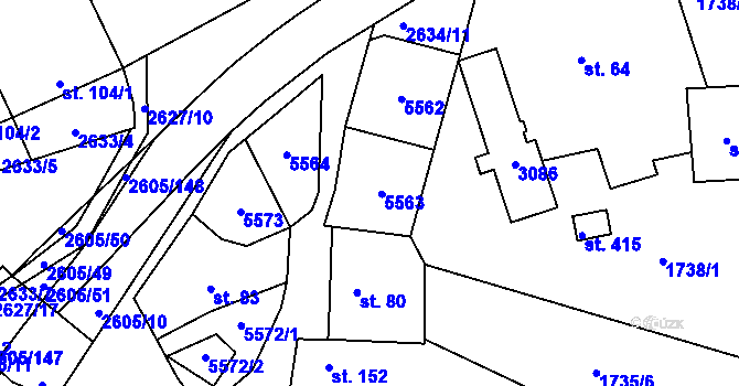 Parcela st. 79 v KÚ Nedachlebice, Katastrální mapa