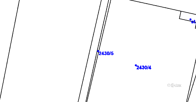 Parcela st. 2430/5 v KÚ Nedachlebice, Katastrální mapa