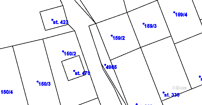 Parcela st. 147/14 v KÚ Nedachlebice, Katastrální mapa