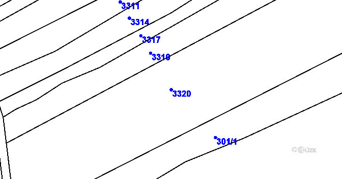 Parcela st. 3320 v KÚ Nedachlebice, Katastrální mapa