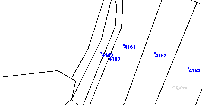 Parcela st. 4149 v KÚ Nedachlebice, Katastrální mapa