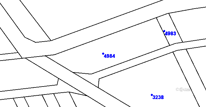 Parcela st. 4984 v KÚ Nedachlebice, Katastrální mapa