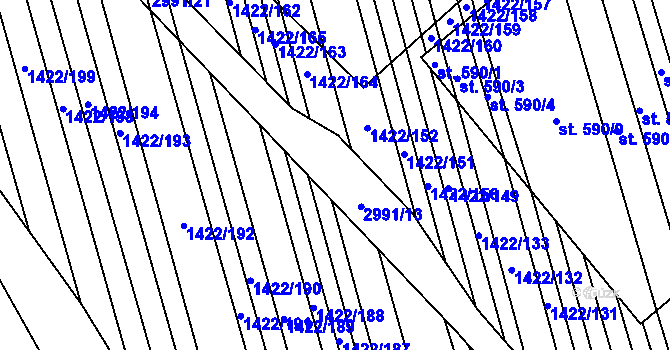 Parcela st. 2991/14 v KÚ Nedakonice, Katastrální mapa