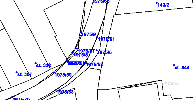 Parcela st. 1975/6 v KÚ Nedakonice, Katastrální mapa