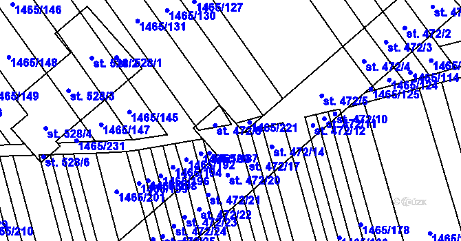 Parcela st. 472/7 v KÚ Nedakonice, Katastrální mapa