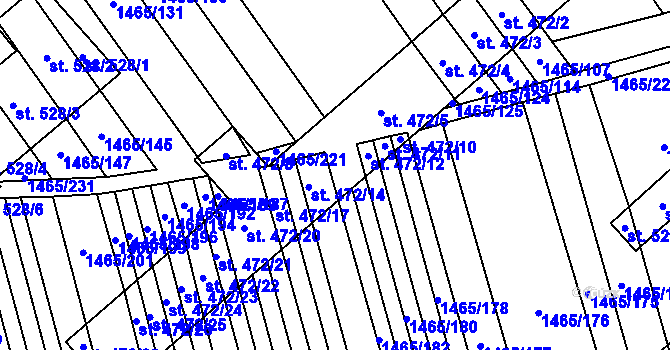 Parcela st. 472/15 v KÚ Nedakonice, Katastrální mapa
