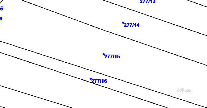 Parcela st. 277/15 v KÚ Nedakonice, Katastrální mapa