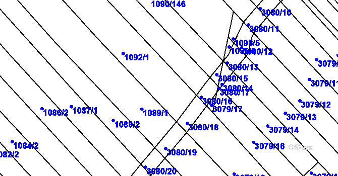 Parcela st. 1092 v KÚ Nedakonice, Katastrální mapa