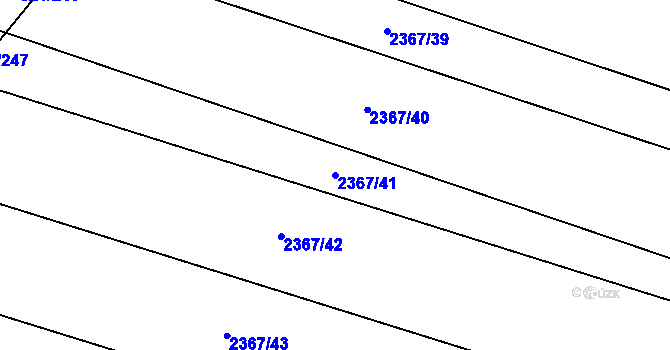 Parcela st. 2367/41 v KÚ Nedakonice, Katastrální mapa