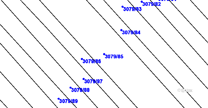 Parcela st. 3079/85 v KÚ Nedakonice, Katastrální mapa