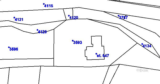 Parcela st. 2994/140 v KÚ Nedašov, Katastrální mapa