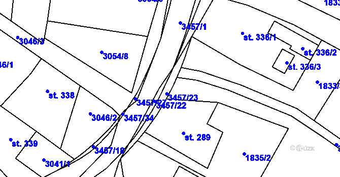 Parcela st. 3457/24 v KÚ Nedašov, Katastrální mapa