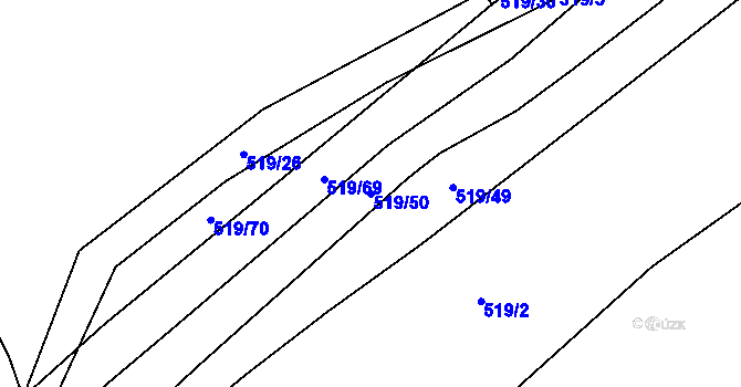 Parcela st. 519/50 v KÚ Nedašov, Katastrální mapa