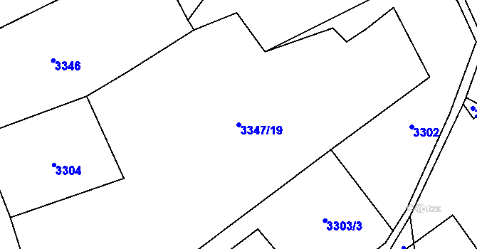Parcela st. 3347/19 v KÚ Nedašov, Katastrální mapa
