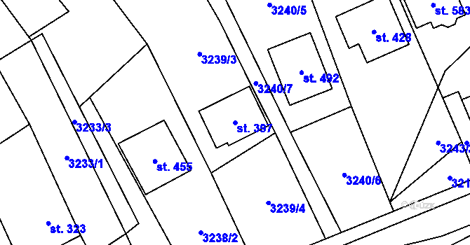 Parcela st. 397 v KÚ Nedašov, Katastrální mapa