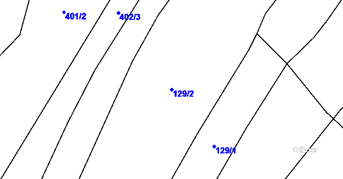 Parcela st. 129/2 v KÚ Nedašov, Katastrální mapa