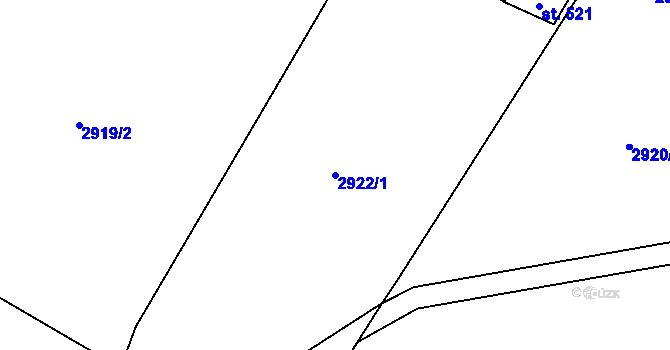 Parcela st. 2922/1 v KÚ Nedašov, Katastrální mapa
